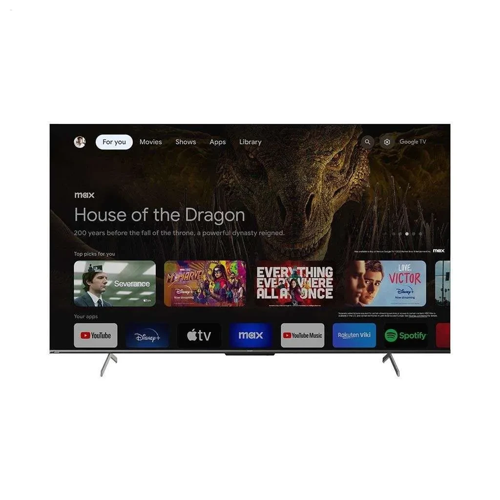 Sharp Deep Chroma Frameless 75 Inch 4K UHD Smart LED TV with Built In Receiver - 4T-C75FN6EX