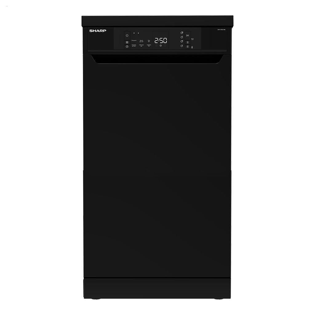 SHARP Dishwasher 10 Person 45 cm Digit 6 Programs Black QW-V610-BK
